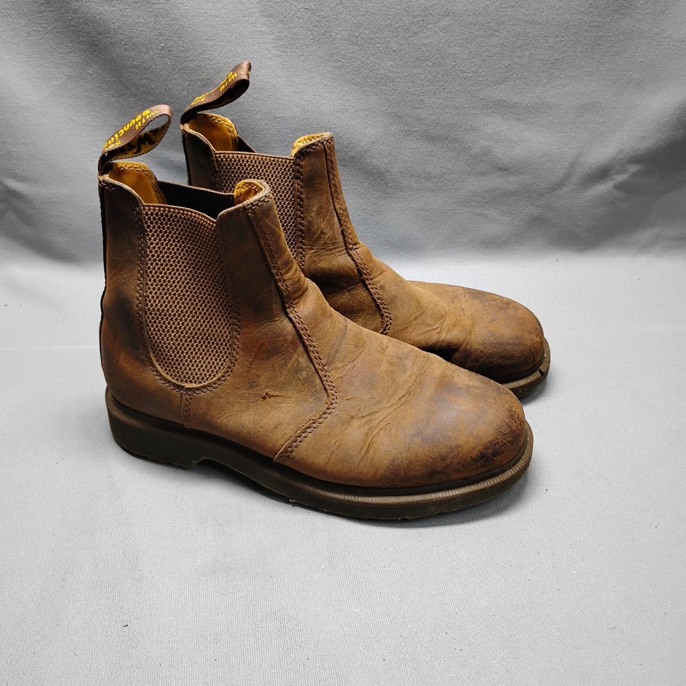 Dr. Martens 2976 Mens Brown Leather Chelsea Boots Size 7